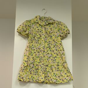 Floral Yellow Kids Dress